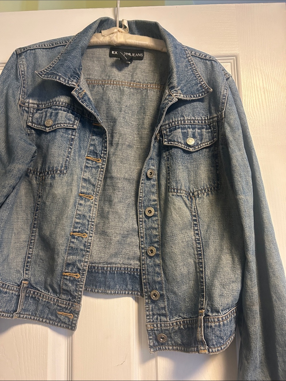 Vintage Express Light Blue Denim Jean Jacket - Women's